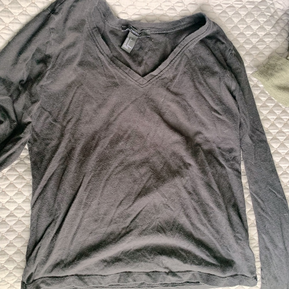 V neck long sleeve